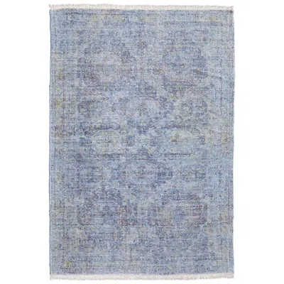 Feizy Caldwell Distressed Hand Woven Blue Area Rug 10' X 14'