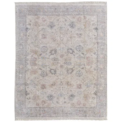 Feizy Caldwell Floral & Botanical Hand Woven Ivory Area Rug 5' X 7'-6" In Gray