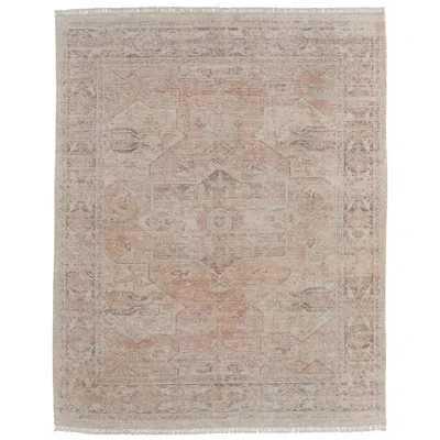 Feizy Caldwell Medallion Hand Woven Orange Area Rug 7'-6" X 9'-6" In Brown