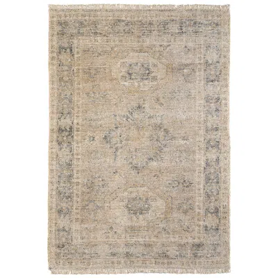 Feizy Caldwell Medallion Hand Woven Tan Area Rug 10' X 14' In Brown