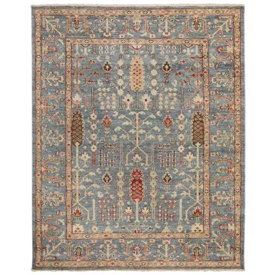 Feizy Carrington Oriental Hand Knotted Blue Area Rug 3'-6" X 5'-6"