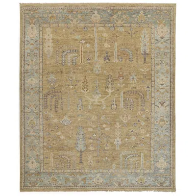 Feizy Carrington Oriental Hand Knotted Gold Area Rug 7'-9" X 9'-9&am
