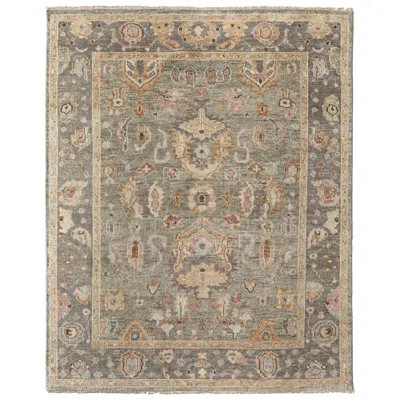 Feizy Carrington Oriental Hand Knotted Gray Area Rug 7'-9" X 9'-9"