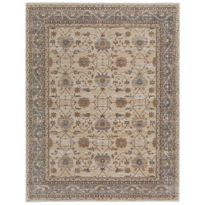 Feizy Celene Bordered Indoor Tan Area Rug 39kvf 3'-9" X 5'-7"