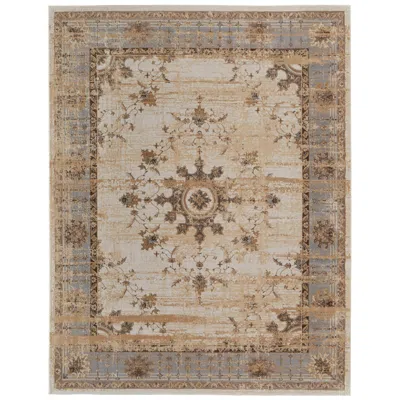 Feizy Celene Bordered Indoor Tan Area Rug 39kwf 3'-9" X 5'-7"