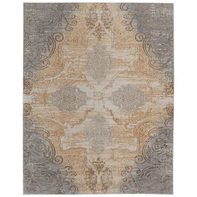 Feizy Celene Medallion Indoor Silver Area Rug 39l1f 3'-9" X 5'-7"