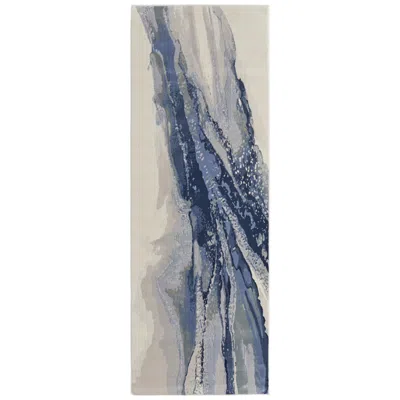 Feizy Clio Abstract Indoor Blue Area Rug 39k2f 2'-9" X 7'-10" Runner