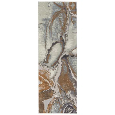 Feizy Clio Abstract Indoor Gray Area Rug 39k5f 2'-9" X 7'-10" Runner