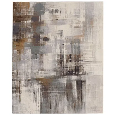 Feizy Clio Abstract Indoor Ivory Area Rug 39lwf 2' X 3' In Animal Print