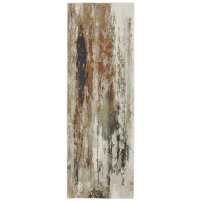 Feizy Clio Abstract Indoor Orange Area Rug 39k1f 2'-9" X 7'-10" Runner