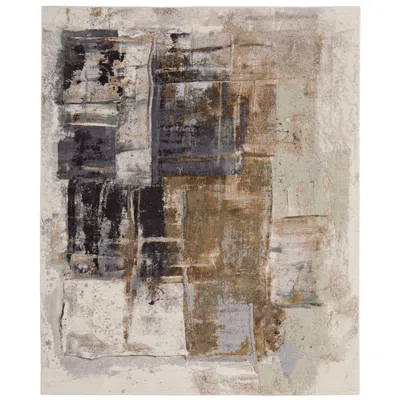 Feizy Clio Watercolor Indoor Brown Area Rug 39luf 2' X 3' In Multi