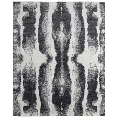 Feizy Coda Abstract Hand Woven Black Area Rug 2' X 3'