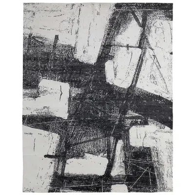 Feizy Coda Abstract Hand Woven Black Area Rug 3'-6" X 5'-6"