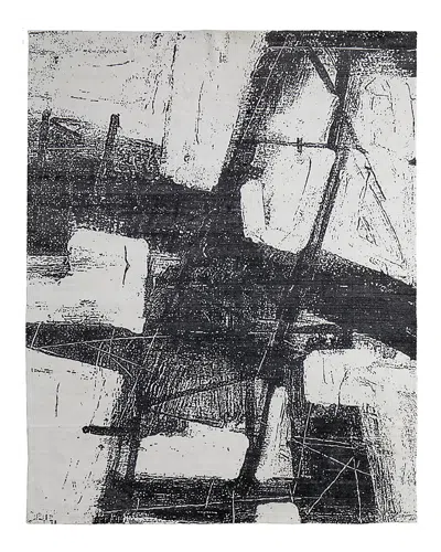 Feizy Coda Cod8927f Area Rug, 3'6 X 5'6 In Black