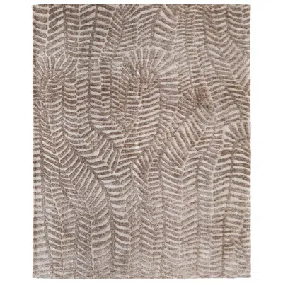Feizy Colton Animal Print Indoor Taupe Area Rug 8a54f 5' X 8' In Brown