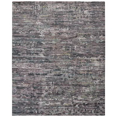 Feizy Conroe Abstract Hand Knotted Blue Area Rug 7'-9" X 9'-9" In Brown