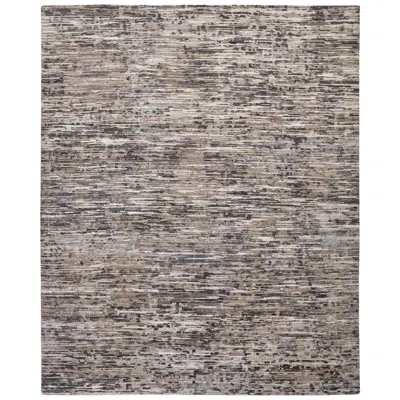 Feizy Conroe Abstract Hand Knotted Gray Area Rug 2' X 3'