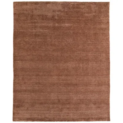 Feizy Cornerstone Solid Hand Woven Brown Area Rug 2' X 3'