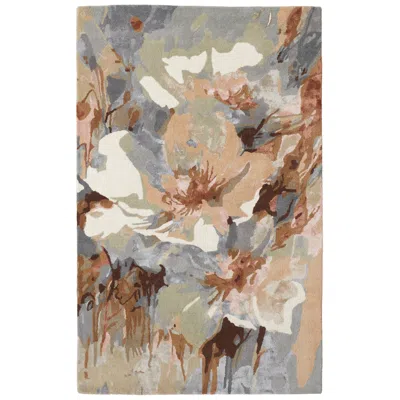 Feizy Dafney Transitional Floral & Botanical Hand Tufted Tan Area Rug 8868f