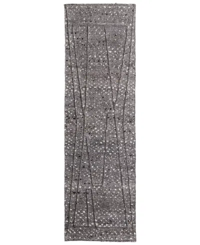 Feizy Dering T6042 2'6"x10' Runner Area Rug In Gray