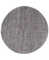 Feizy Dering T6042 8'x8' Round Area Rug In Gray
