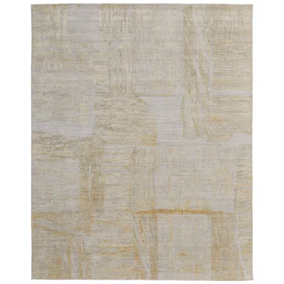 Feizy Eastfield Abstract Hand Woven Yellow Area Rug 69ftf 2' X 3' In Gray