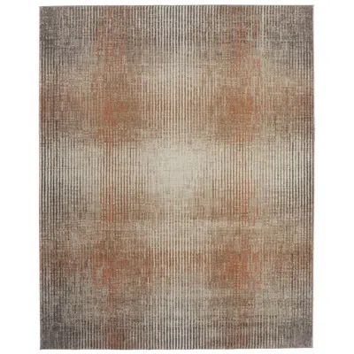 Feizy Eden Abstract Indoor Ivory Area Rug 39qpf 7'-9" X 10' In Red