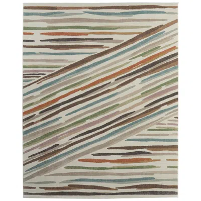 Feizy Eden Abstract Indoor Ivory Area Rug 39qxf 5' X 7'-6" In Multi
