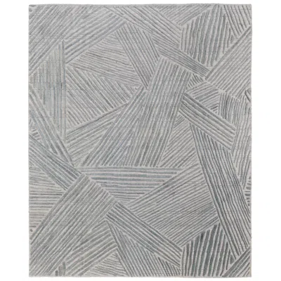 Feizy Elias Abstract Hand Woven Green Area Rug 69fyf 3'-6" X 5'-6" In Gray