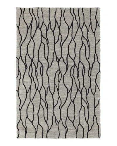Feizy Enzo 7428734f Area Rug, 5' X 8' In Ivory/black
