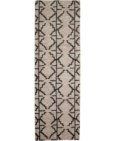Feizy Enzo 8732f 2'6"x8' Runner Area Rug In Black