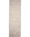 Feizy Enzo 8737f 2'6"x8' Runner Area Rug In Tan,ivory