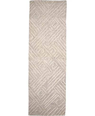 Feizy Enzo 8737f 2'6"x8' Runner Area Rug In Tan,ivory