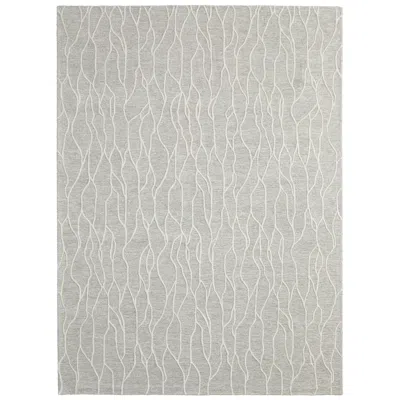 Feizy Enzo Abstract Hand Tufted Taupe Area Rug 5' X 8' In White