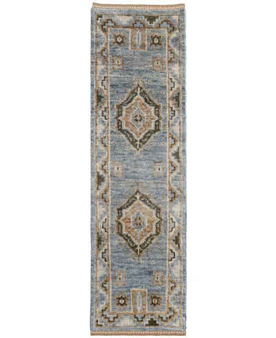 Feizy Fillmore 6935f 2'6"x14' Runner Area Rug In Blue
