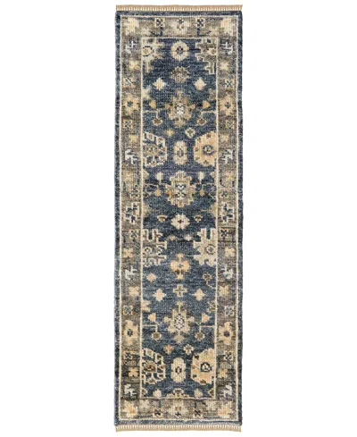 Feizy Fillmore 6954f 2'6"x12' Runner Area Rug In Blue