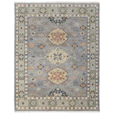 Feizy Fillmore Diamond Hand Knotted Blue Area Rug 5' X 8'