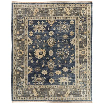 Feizy Fillmore Floral & Botanical Hand Knotted Blue Area Rug 4' X 6'