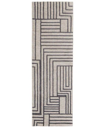 Feizy Gansett T8011 2'6"x8' Runner Area Rug In Neutral