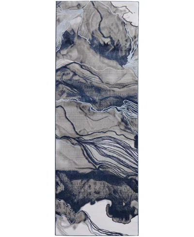 Feizy Gaspar 39ktf 2'10"x8' Runner Area Rug In Blue