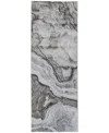 Feizy Gaspar 39kuf 2'10"x8' Runner Area Rug In Gray