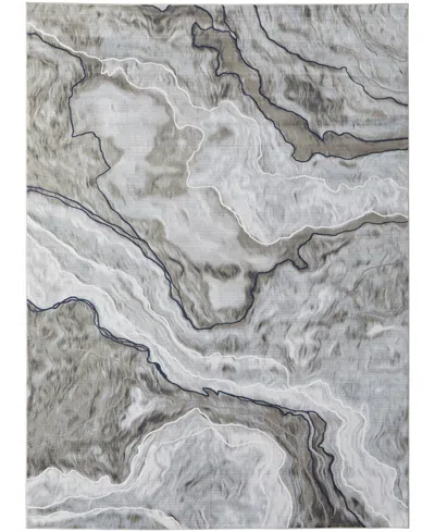 Feizy Gaspar 39kuf 5'2"x7'2" Area Rug In Gray