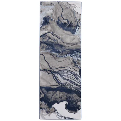 Feizy Gaspar Abstract Indoor Blue Area Rug 39ktf 2'-10" X 8'