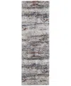 Feizy Gilmore 39mlf 2'6"x8' Runner Area Rug In Gray