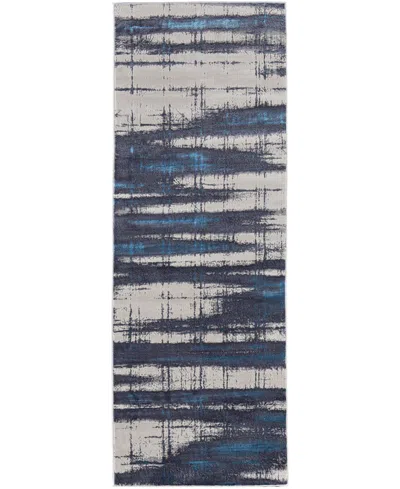 Feizy Indio 39gzf 2'10"x7'10" Runner Area Rug In Blue