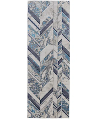 Feizy Indio 39h1f 2'10"x7'10" Runner Area Rug In Blue