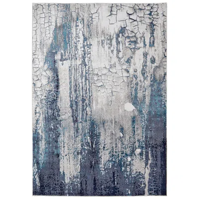 Feizy Indio Abstract Indoor Ivory Area Rug 39h2f 5' X 8' In Blue