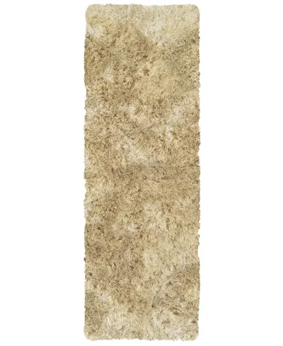 Feizy Indochine 4550f 2'6"x6' Area Rug In Tan,taupe