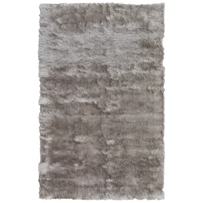 Feizy Indochine Solid Hand Tufted Gray Area Rug 4550f 4'-9" X 7'-6" In Brown