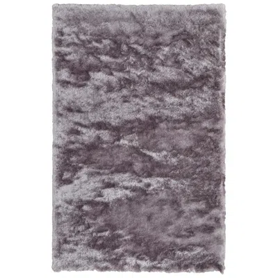 Feizy Indochine Solid Hand Tufted Purple Area Rug 4550f 4'-9" X 7'-6" In Gray
